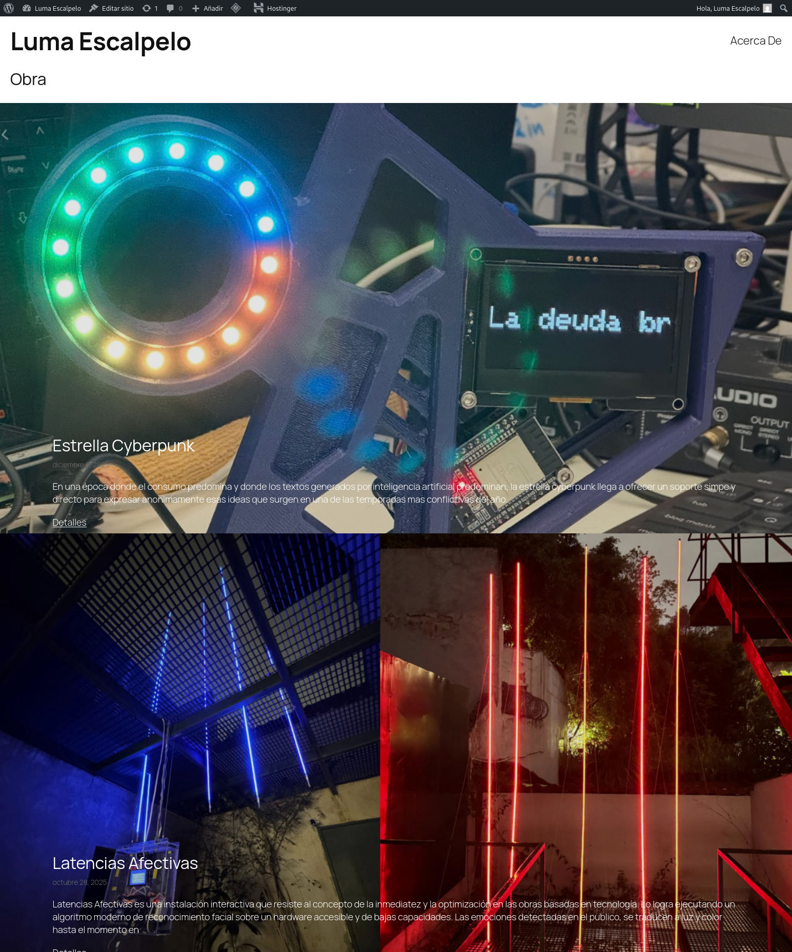 Sitio de Artista – Luma Escalpelo