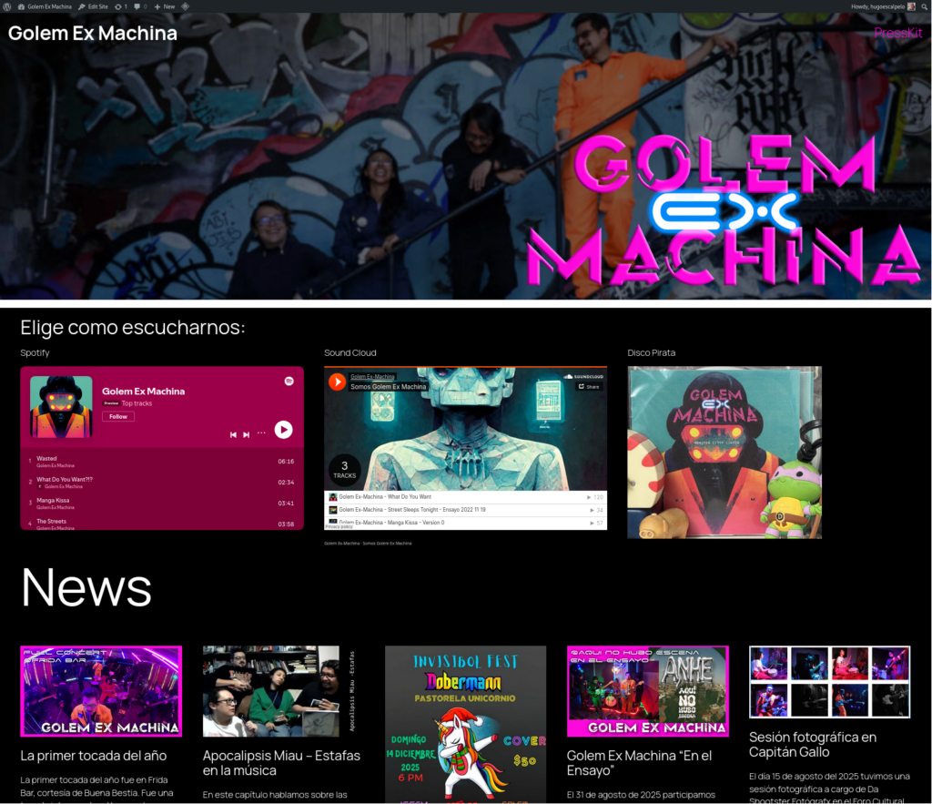Sitio de Banda – Golem Ex Machina